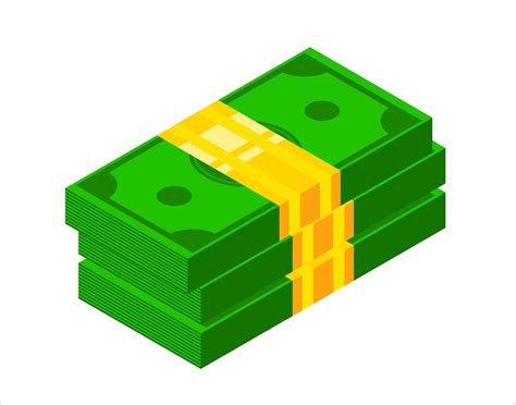 Pile Of Money Icon Isometric Dollar Banknotes 3d Money Icon Vector