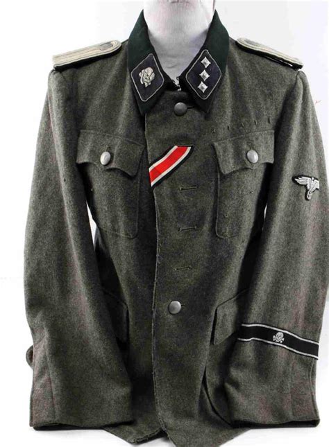 Lot Wwii German 3rd Reich Totenkopf Ss Officer Tunic
