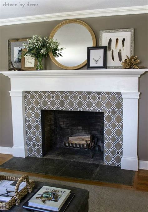 How To Paint Tile Easy Fireplace Paint Makeover Diy Fireplace Reverasite