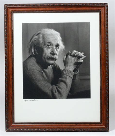 Portrait Photograph Of Albert Einstein Signed By Yousuf Karsh Albert