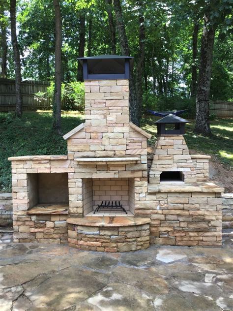 Outdoor Fireplace With Pizza Oven Ideas Outdoor Fireplace Pizza Oven
