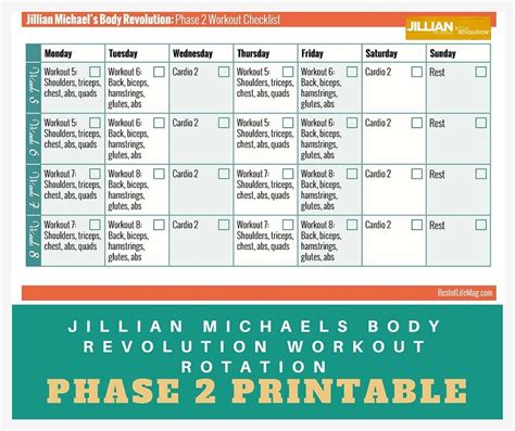 Jillian Michaels Body Shred Workout Schedule Eoua Blog