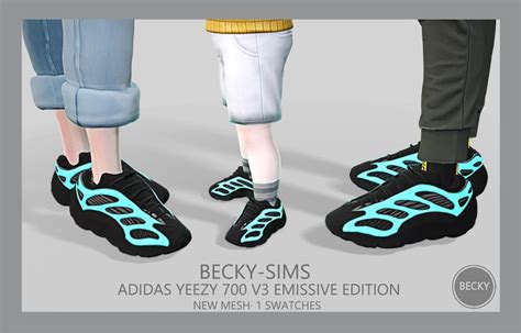 Beckysims Adidas Yeezy 700v3 Emissive Edition Beckysims Sims Sims