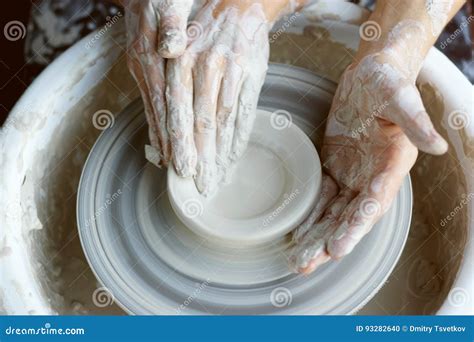 Hands Making Pottery Stock Photo Image Of Hobby Child 93282640