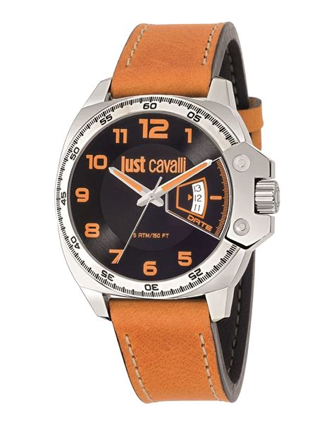 Just cavalli Wrist Watch in Silver for Men (Black) | Lyst