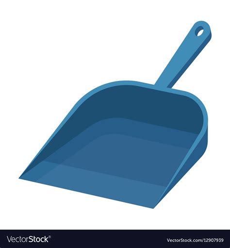 Dustpan Icon In Cartoon Style Isolated On White Vector Image