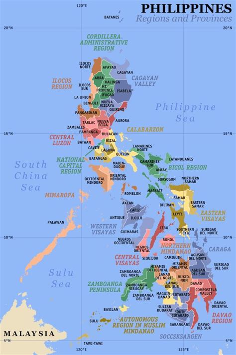 Map Of The Philippines Showing The Provinces Regions Of The Philippines Philippines Travel