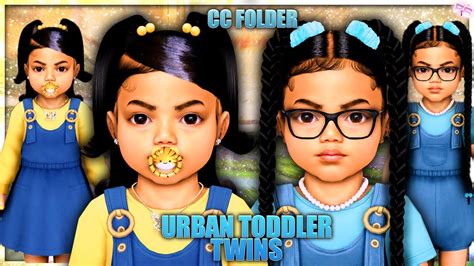 Urban Toddler Twins 💎 Cc And Sim Download Sims 4 Cas Youtube