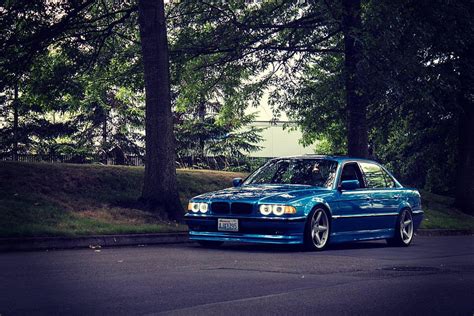 Bmw E38 750il Bmw Classic Tuning Stance Blue Road Hd Wallpaper Pxfuel