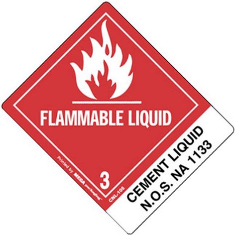 4 X 4 3 4 Flammable Liquid Adhesives UN1133 Labels 500 Per Roll