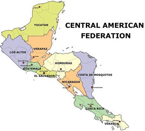 Central American Federation | Alternate history, Central america map ...