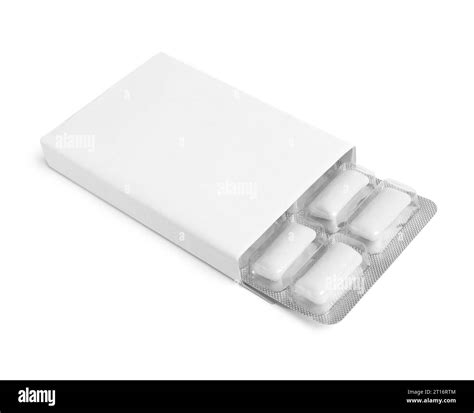 Pack With Chewing Gums Isolated On White Stock Photo Alamy