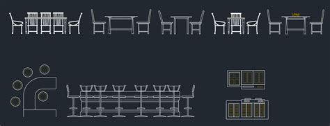 Dining Tables Elevation Free Cad Block And Autocad Drawing