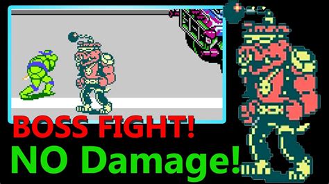 Teenage Mutant Ninja Turtles Iii Nes Bebop Boss Battle No Damage
