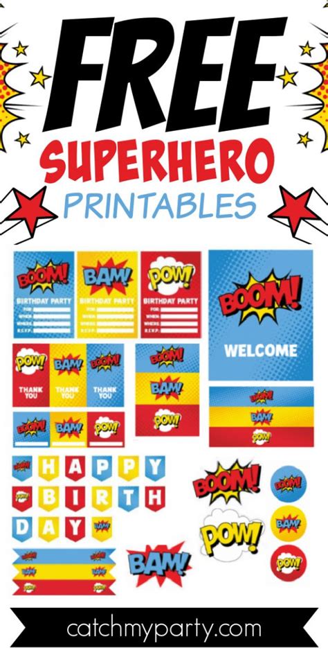 Superhero Templates Printable