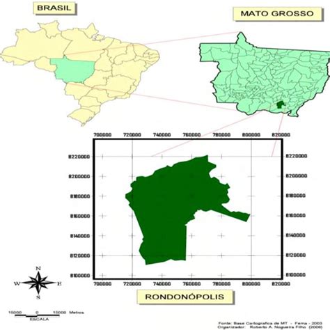 Mapa De Localizao Do Municpio De Rondonpolis Fonte Mato Grosso Download Scientific