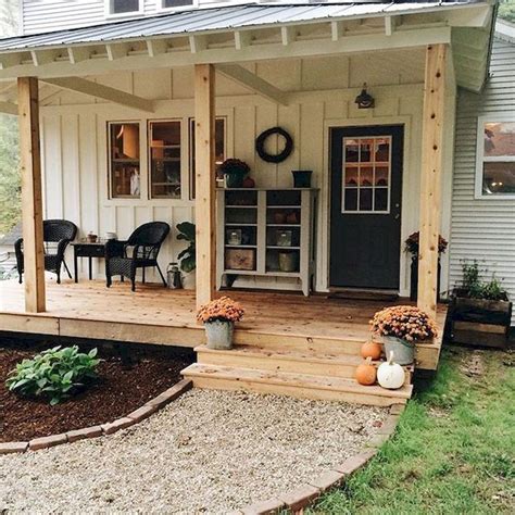 110 Gorgeous Farmhouse Front Porch Decorating Ide Porch Design