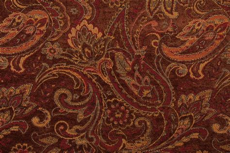 M7789 Chenille Tapestry Upholstery Fabric In Pecan