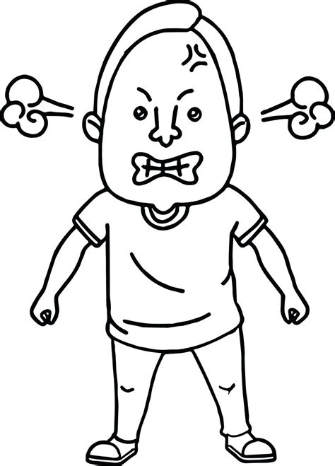 Angry Face Coloring Page At Free Printable Colorings