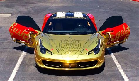 Gold Chrome Ferrari 458 Italia For Goldrush Rally Vi