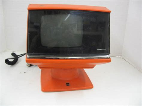 1970s Sharp 3s 111r Tv Space Age Orange Television 101580800