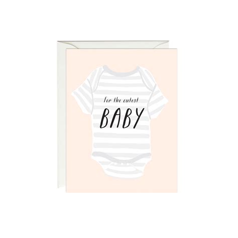 Baby Onesie Card By Paula And Waffle