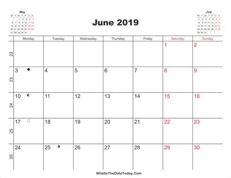 Lunar June 2019 Calendar Full Moon Phases | June 2019 Moon Calendar | Calendar june, June 2019 