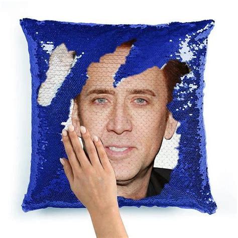 Nicolas Cage Pillow Nicolas Cage Sequin Pillow Nicholas Cage Pillow