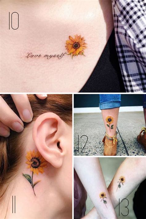 Pin On Sunflower Tattoo Small