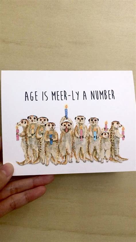 Funny Birthday Card Meerkats Funny Cards Etsy Video Video Funny