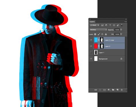 Adobe Photoshop Replicating Redblue Image Separation Effect