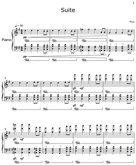 Suite Sheet Music For Piano