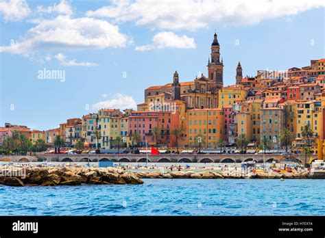 Colorful Old Town Menton On French Riviera France Stock Photo Alamy