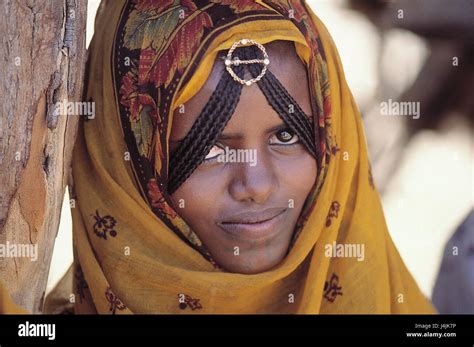 Africa Eritrea Woman Tigre Headscarf Portrait Girl Tradition