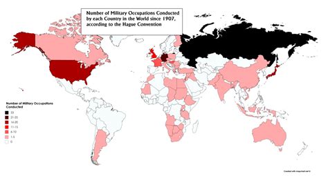 Number Of Military Occupations Conducted By Each Maps On The Web