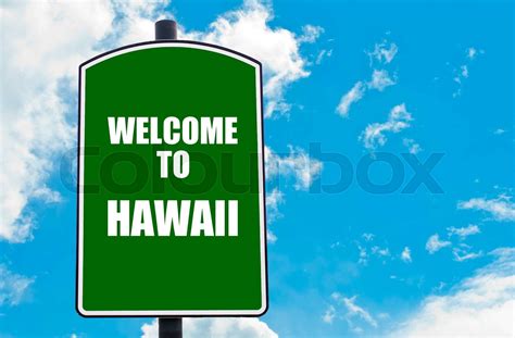 Welcome To Hawaii Stock Image Colourbox