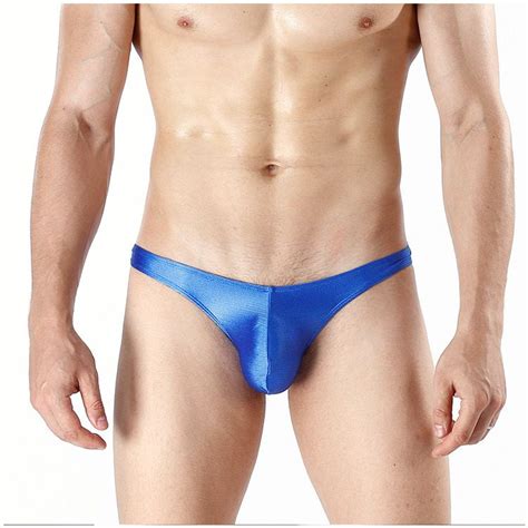 2020 Nylon Ice Silk Low Waist Man Thong Sexy Mens Underwear Tanga