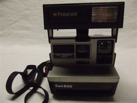Vintage Polaroid Sun 600 Lms Camera With Neck Strap By Kats3meows