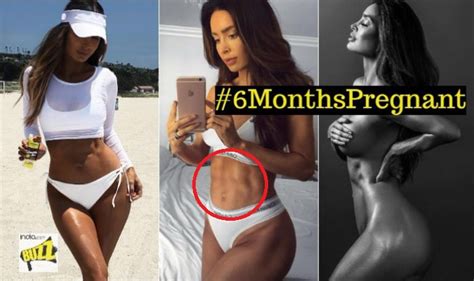 Six Months Pregnant Model Sarah Stage Shows Off Six Pack Abs In Series