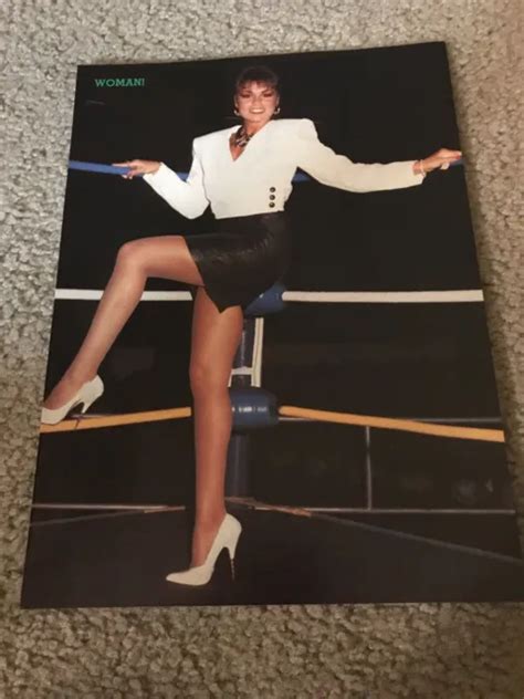 VINTAGE 1990 NANCY BENOIT WOMAN WCW Wrestling Photo Pinup FALLEN ANGEL
