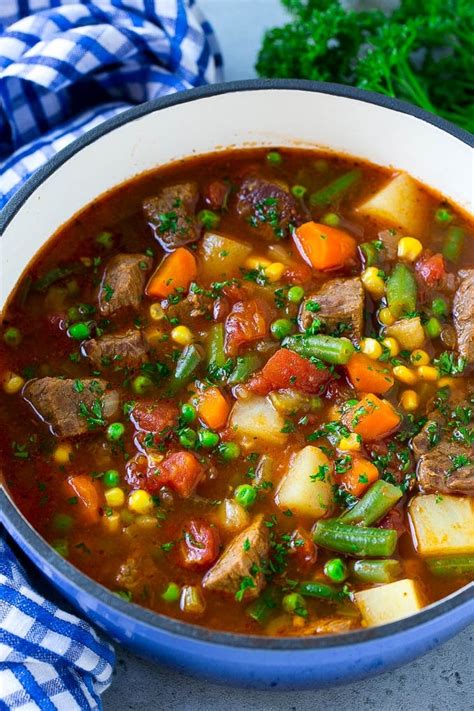 Easy Vegetable Soup With Ground Beef And Frozen Vegetables Beef Poster