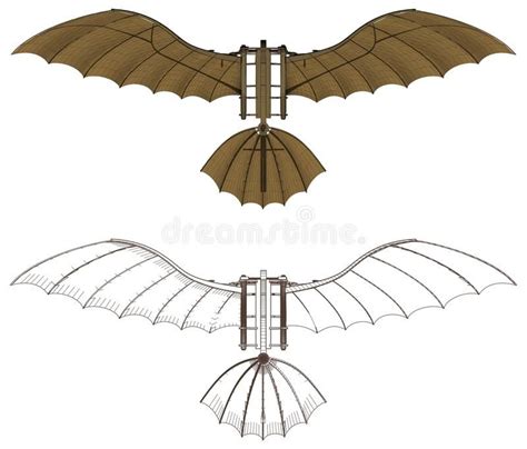 Leonardo Da Vinci Flying Machine Vector Flying Machine Based On The