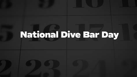 National Dive Bar Day List Of National Days