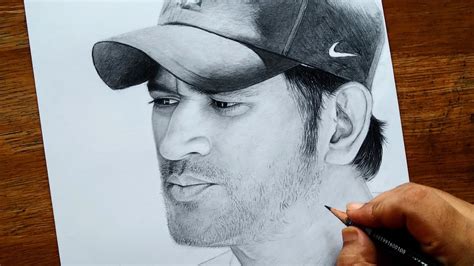 Ms Dhoni Drawing Pencil Sketch Of Ms Dhoni How To Draw Ms Dhoni