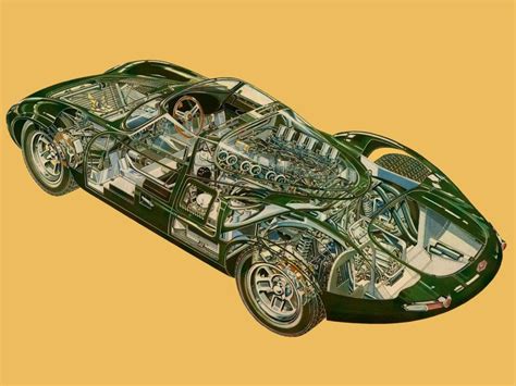 Race Car Cutaway Drawings In High Quality