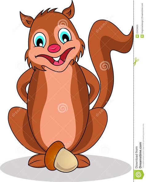 Funny Squirrel Cartoon Royalty Free Stock Photo Image