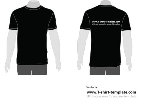 Download Free Vector Moder T-shirt Template Front & Back - Download ...