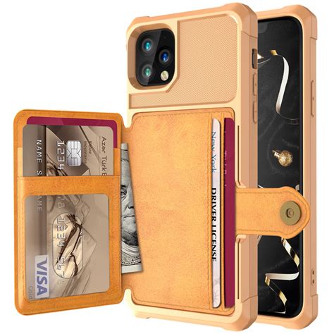 Iphone 11 Pro Max Bumper Armor Rugged Shockproof Wallet Case Brown