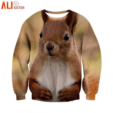 Alisister Cute Hamster Print Hoodie Sweatshirt Men Women 3d Funny