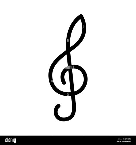 Classic Treble Clef Symbol For Websites And Music Applicationsgraphic
